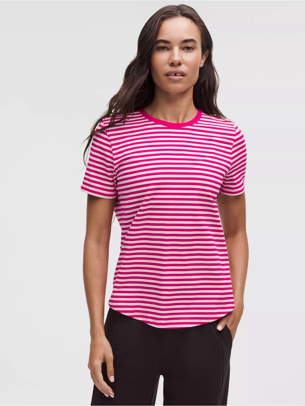 NWT Lululemon Love Crew Size 8 Pink Stripes